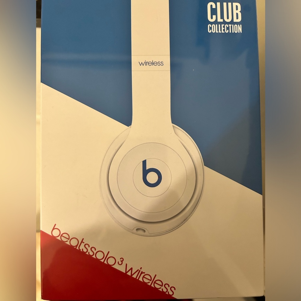 Unopened Beats Solo 3 wireless headphones! Red white and blue colored! :)